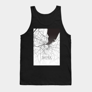 Geneva Switzerland City Map Tank Top